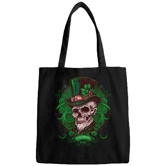 Sugar Skull Saint Patricks Day of Dead Bags