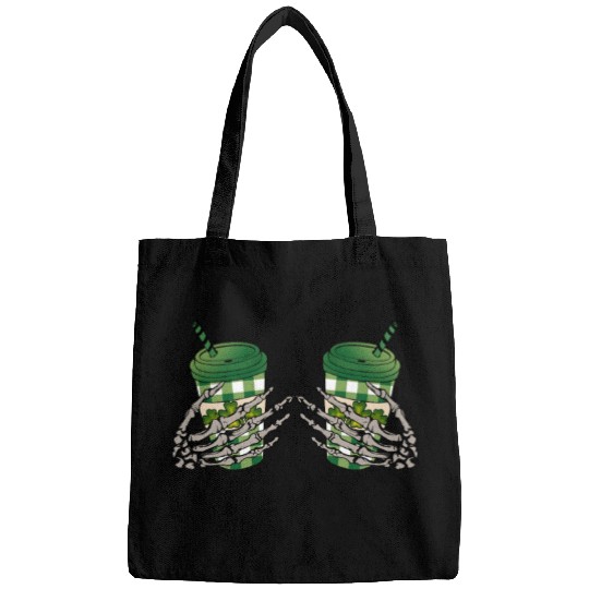 Skeleton Hand Patricks day Graphics Bags