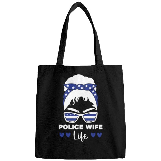 Police Wife Life Cop Law Enforcement Officer Bags