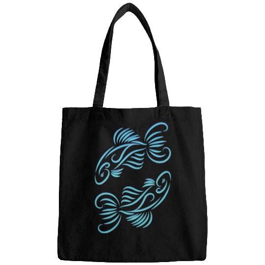 Pisces Zodiac Fish Water Sign Blue Green Bags