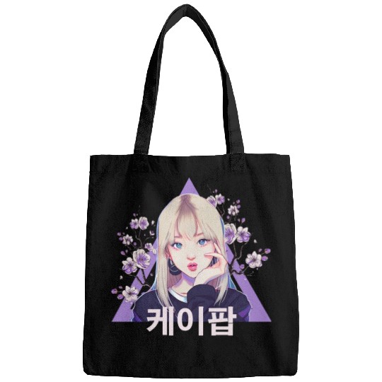 Kpop Girl Fan South Korean Pop Vaporwave Hangul Bags