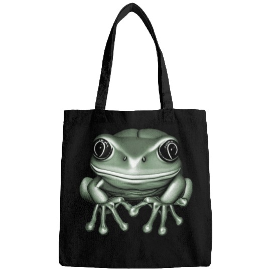 cute frog green Bags