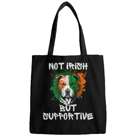 not irish but supportive pitbull mom Bags