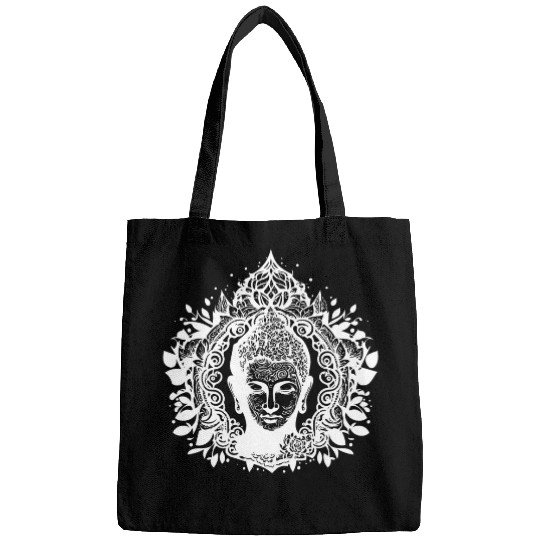 Meditating Buddha Lotus Spirit Portrait Bags