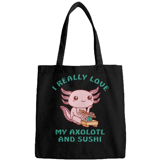 I love sushi and my axolotl Bags