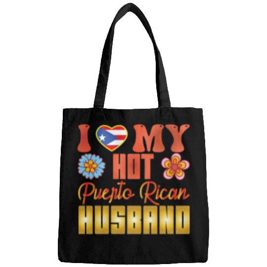 Puerto Rico I Love My Hot Puerto Rican Husband Bags