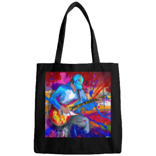 Guitar Player Graffiti Art Bags