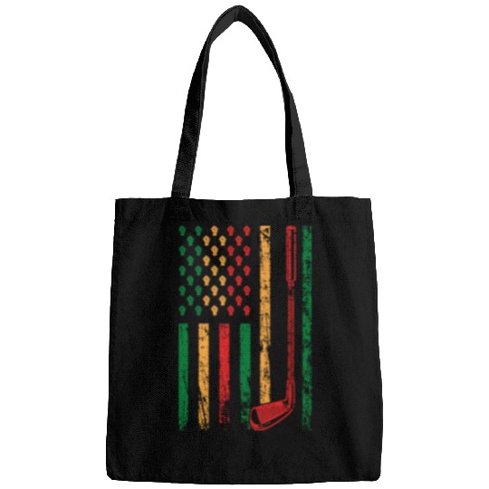American Sports Flag Athletic Black Juneteenth Bags