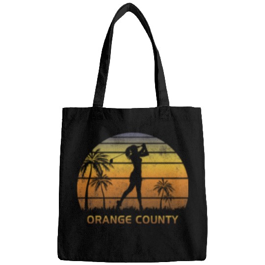 Retro Orange County Women's Golf Golfing Fan Bags