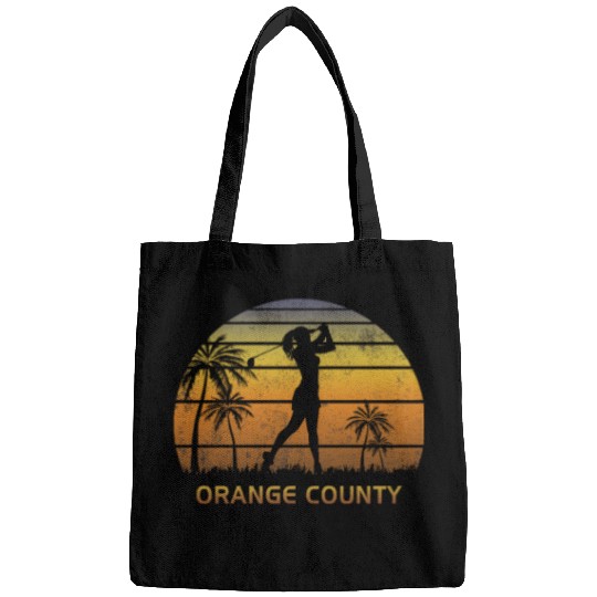 Retro Orange County Women's Golf Golfing Fan Bags
