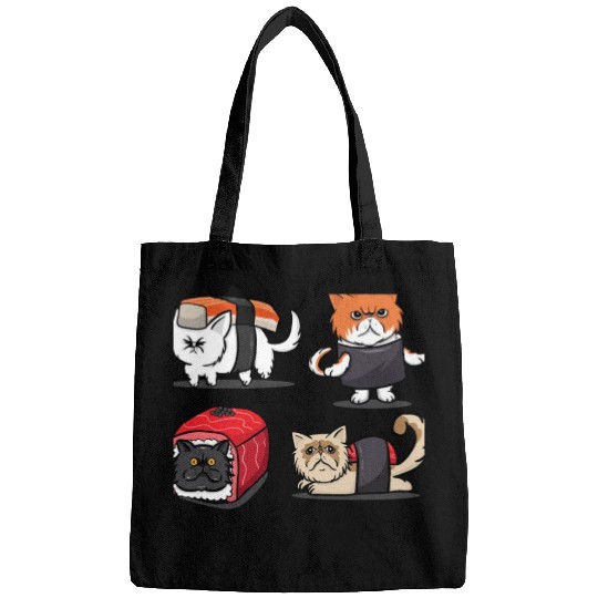 Sushi Persian Cat for Funny Cat Lover Bags