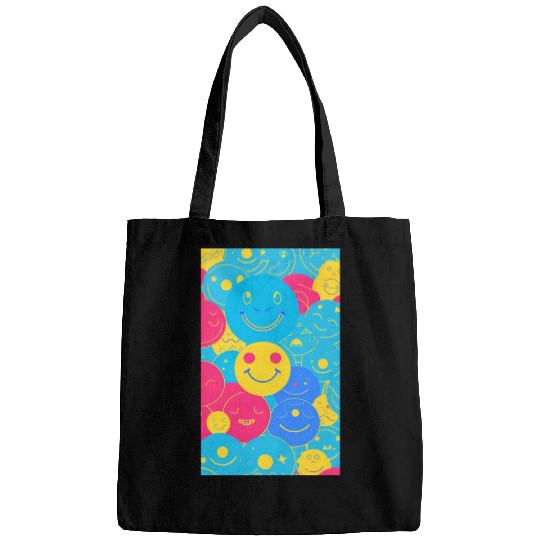 Smile Emotions Happiness Colorful Positive Design Bags