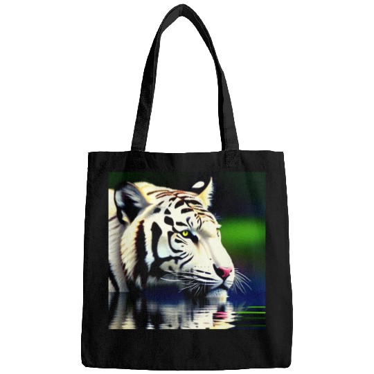 White Tiger Reflection Bags