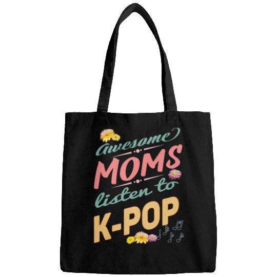awesome moms listen to KPOP - flowers and retro Bags
