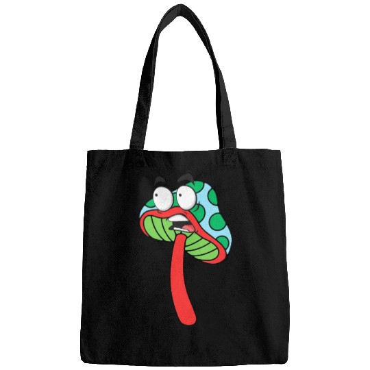 mushroom surprised by someone Bags