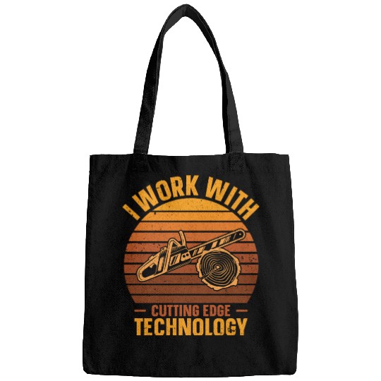 I Work With Cutting Edge Technology Woodworker Bags