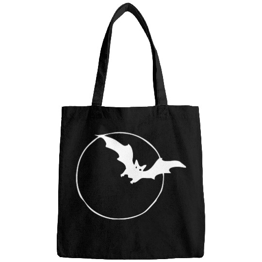 Bat & Moon White Bags