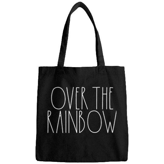 Over the Rainbow White Rae Dunn Inspired Decor Bags