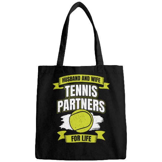 Husband And Wife Tennis Partners For Life Bags