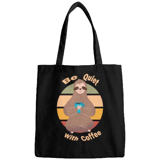 coffee with quiet sloth Bags