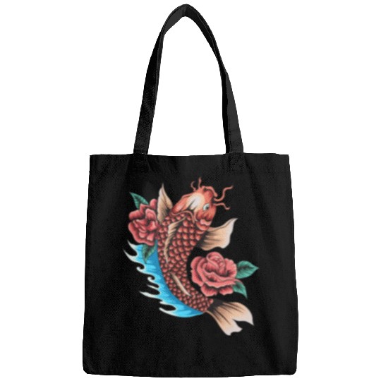 Koi Fish and Roses Bags
