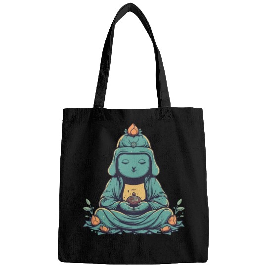 Meditating buddha Bags