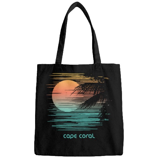 Artistic Cape Coral Florida Palm Tree Vacation Bags