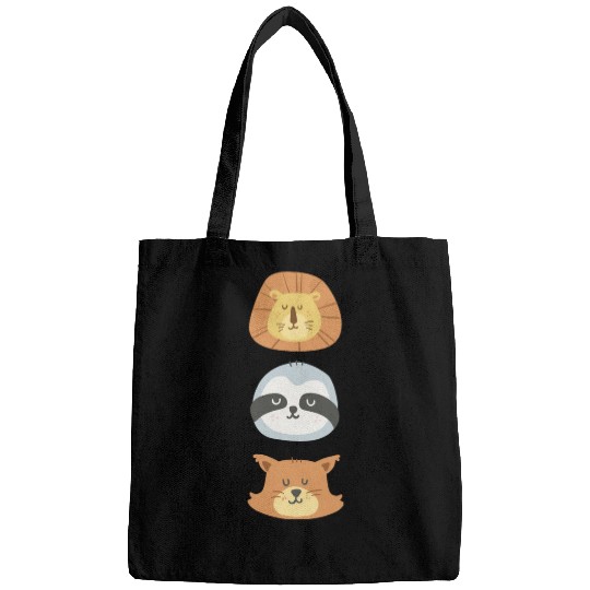 Lion, Sloth and Weasel Bags