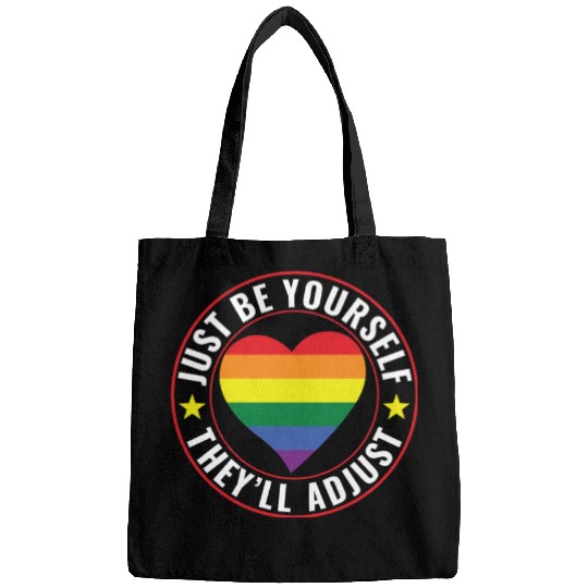 LGBT Lesbian Gay Pride Be Yourself They'll Adjust Bags