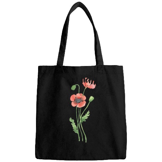 Bee a wildflower, poppies Bags