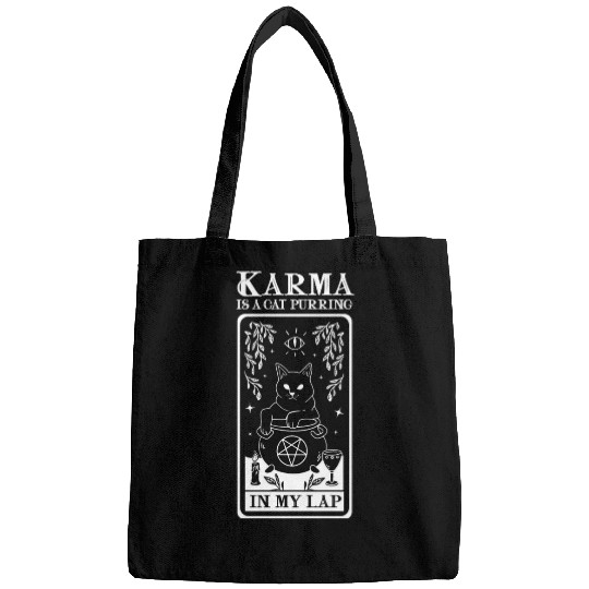 Karma is a Cat Purring in My Lap Witchcraft Tarot Bags
