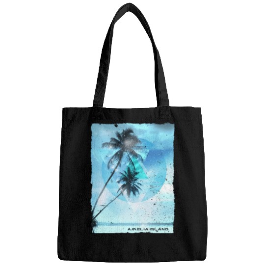 Artistic Amelia Island Florida Palm Tree Vacation Bags