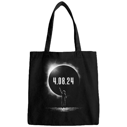 Total Solar Eclipse Boy Silhouette 4.08.24 Eclipse Bags