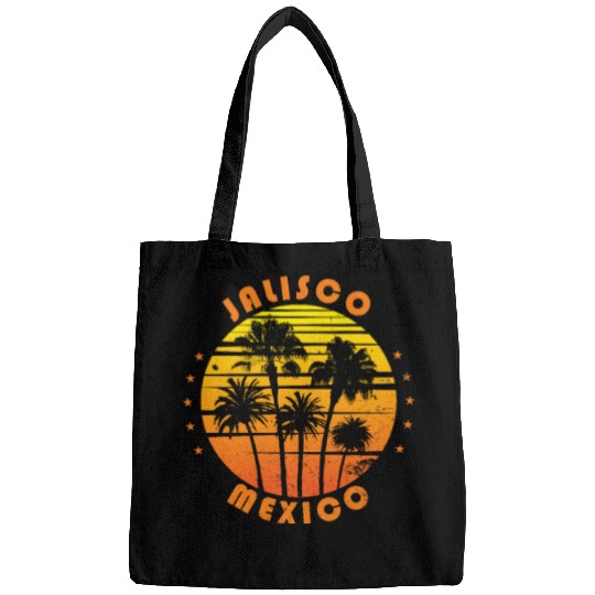 Retro Jalisco Mexico Souvenir Vintage Palm Tree Bags