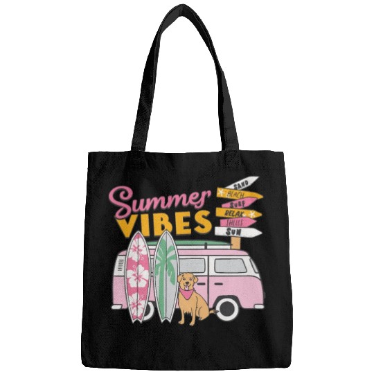 Summer Vibes Sand Beach Surf Relax Shells Sun Bags