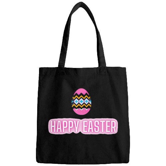 Happy easter colored eggs design Bags