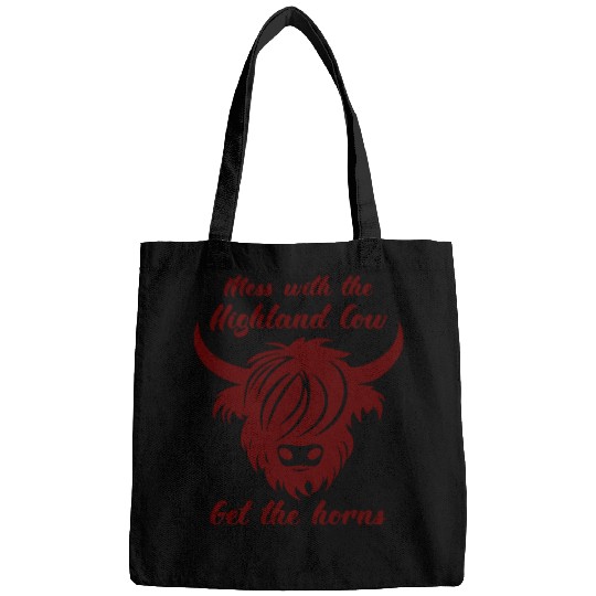 Mess With The Highland Cow Get The Horns Bags