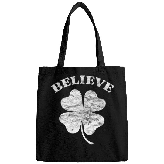 Distressed Shamrock Retro Irish Four Leaf Clove Bags