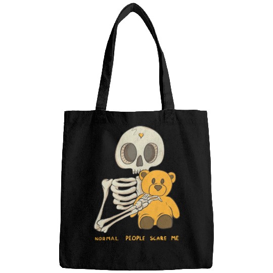 Normal People Scare Me Skull Halloween Bags