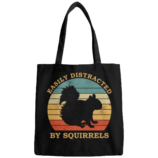 Squirrel Lover Easily Distracted By squirrels Bags