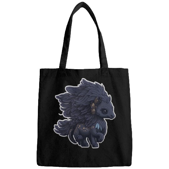 Midnight Flight of the Majestic Black Pegasus Bags