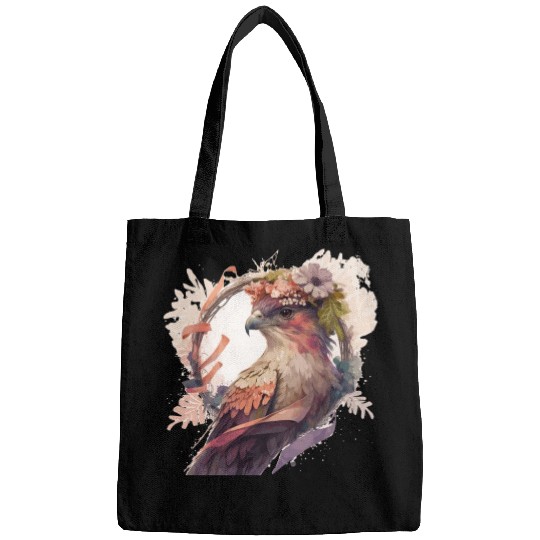 Birds Of Prey Kite Bird Flower Crown Floral Bags