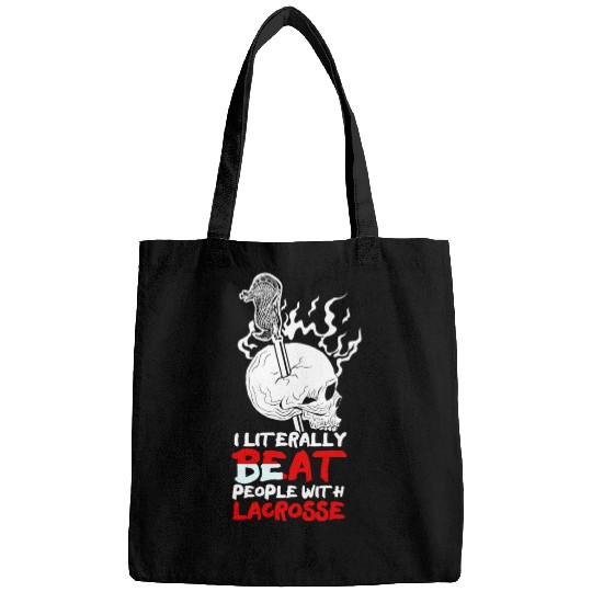 I Literally Beat People With Stick Sports Lacrosse Bags