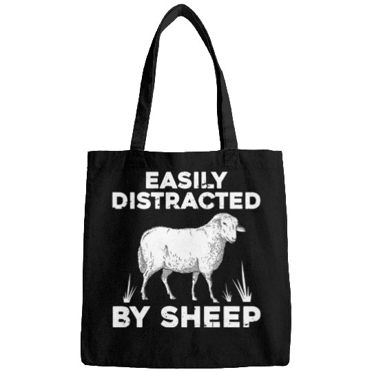 Cute Sheep For Men Women Lamb Farm Animal Farmer Bags