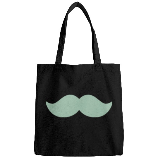 Pastel Green Mustache November Man Cycling Bags