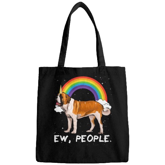 Rainbow St Bernard Ew People Unicorn Dog Bags