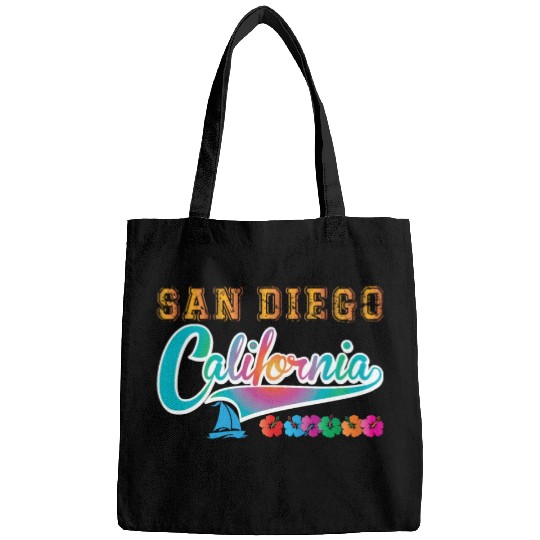 San Diego Vacation California Souvenir Beach Bags