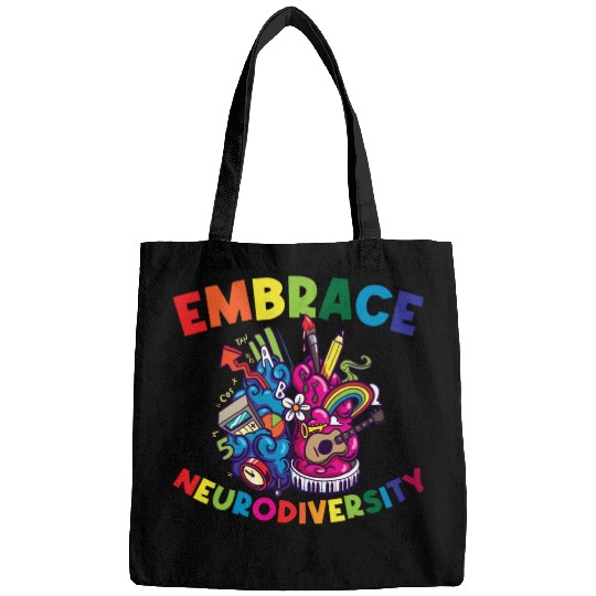Embrace Neurodiversity Funny Adhd Bags