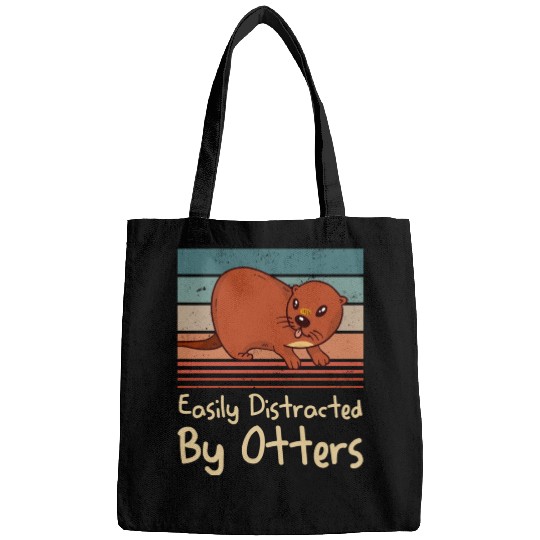 Easily Distracted By Otters Sea Otter Lover Bags