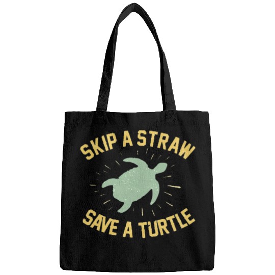 Skip a Straw Save a Turtle Bags